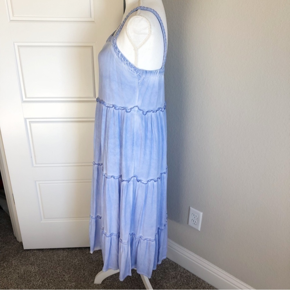 Anthropologie Saturday Sunday NELL Lavender Sleeveless Tiered Ruffle Mid… - Picture 6 of 11